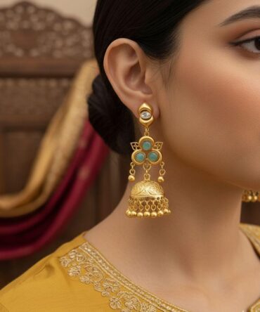 Trinity Jhumkas - Pastel Green