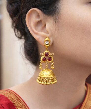 Trinity Jhumkas - Rose